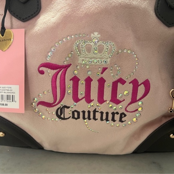 JUICY COUTURE DREAMY TOTE! Chocolate and pink!!!! New!! - Picture 2 of 8